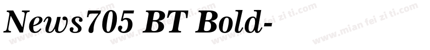 News705 BT Bold字体转换